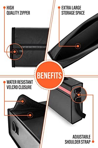 The Good Stuff Fireproof Document Bag, Black, Zipper and Velcro Closure, Solid, 11 x 5 x 3.5 Inches - Image 4