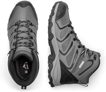NORTIV 8 Men's Ankle High Waterproof Hiking Boots - Image 6