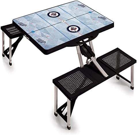 NHL Nashville Predators Portable Folding Picnic Table with Seating for 4 by PicnicTimeFamilyofBrands