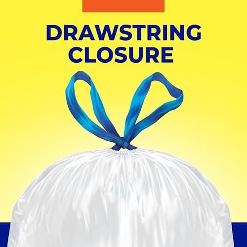 Hefty Essentials 13 Gallon Kitchen Trash Bags, White, Unscented, 120ct - Image 3