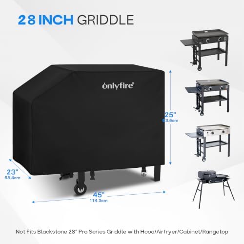 Onlyfire Griddle Cover for Blackstone 28" Griddle, 600D Heavy Duty - Image 2