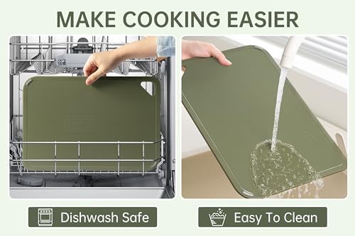 THETCHRY Plastic Cutting Board Set, Cutting Boards for Kitchen BPA Free - Image 6