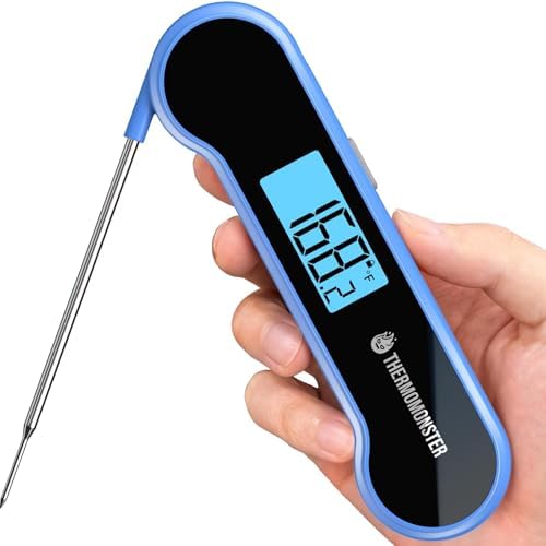 0.5 Sec Instant Read Meat Thermometer Digital for Cooking, Blue by ThermoMonster