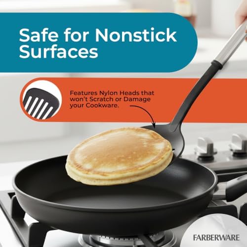 Farberware – Stainless Steel Kitchen Tool Set – Black, Set of 5 - Image 5