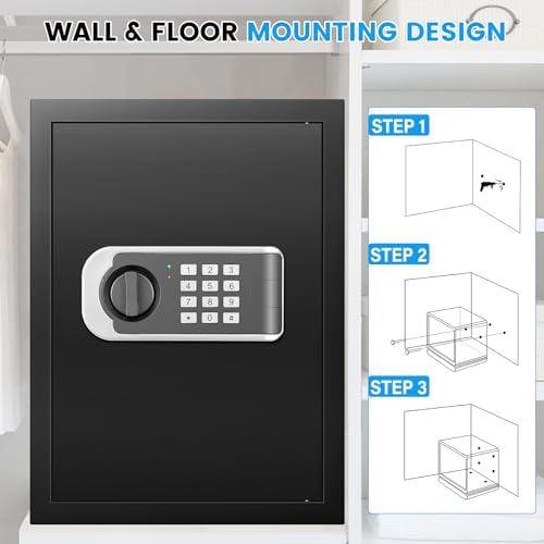 [16.54" Tall] Safe Box, 2.8 Cuft Home Safes With Fireproof Bag - Image 6