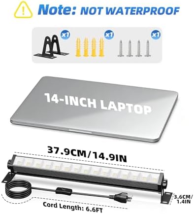 YQNLIFA 5400LM LED Shop Lights, Plug in Workbench Light for Garage - Image 4
