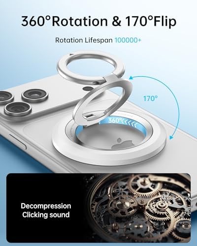 SYNCWIRE Magnetic Phone Ring Holder, for MagSafe Phone Grip Stand Kickstand - Image 2