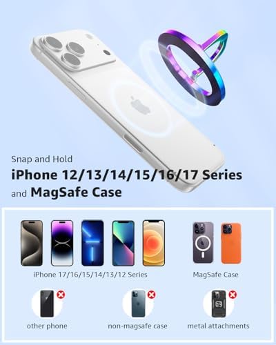 SUPERONE for MagSafe Phone Grip,Magnetic Phone Ring Holder and Stand - Image 6