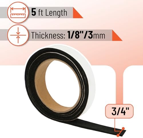 UNCO- Grill Gasket, 3/4"x 1/8", 2 Pack, 5 ft, Smoker Gasket Sealer High Temp, Easy to Cut, Strong Adhesion, Suitable for Most BBQ Grills and Smokers - Image 2