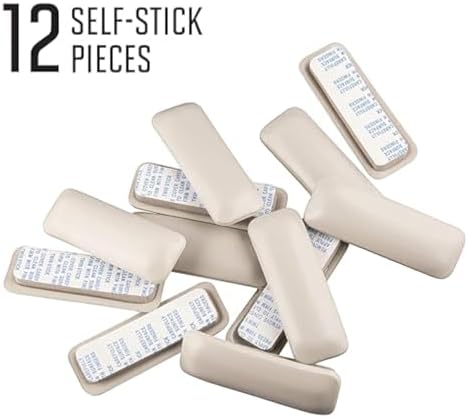 Super Sliders 2.87" x 0.87" Self-Stick Rectangle Furniture Sliders for Carpet and Outdoor Surfaces, Adhesive Indoor/Outdoor Furniture Moving Pads for Chairs and Tables, Set of 12, Beige - Image 2