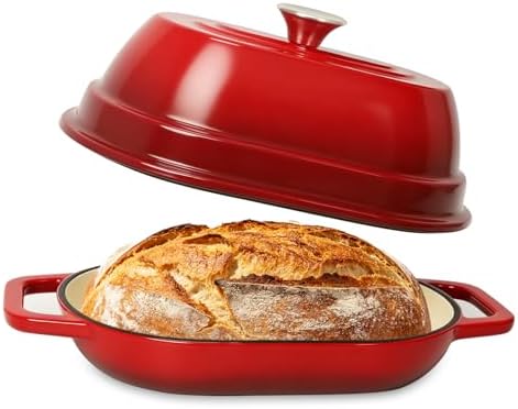 Wdmiya Dutch Oven for Sourdough Bread Baking, Shallow Base & Dome Lid 5 QT by Wdmiya