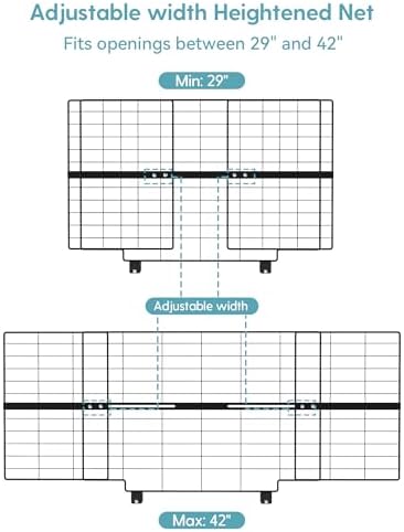 No Pawblems 16" Height Extension for Pet Gate, 26-42" Wide, Black - Image 3