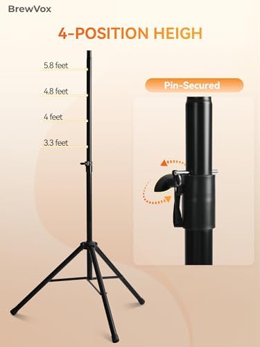 Smart Thermostat Heater Tripod Stand, Horizontal and Vertical Directions, 5 Level Adjustable, 5.9 Feet Height - Image 4