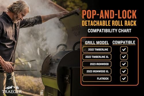 Traeger Grills P.A.L. Pop-And-Lock Roll Rack, Adjustable Holder for Paper Towels, Aluminum Foil, Butcher Paper, Easy Install, Grill Accessory, BAC644 - Image 7