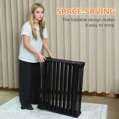 199" Extra Wide Baby Gate, Play Yard Child Safety Gate, Dog Gates with Auto-Close Door, Double Locking System for The House Doorways, Fireplace, Kitchen, 8-Panels, 30" Tall - Image 4