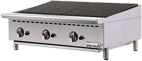 Winco 36" Commercial Natural Gas Charbroil Grill, 3 Burner by Winco
