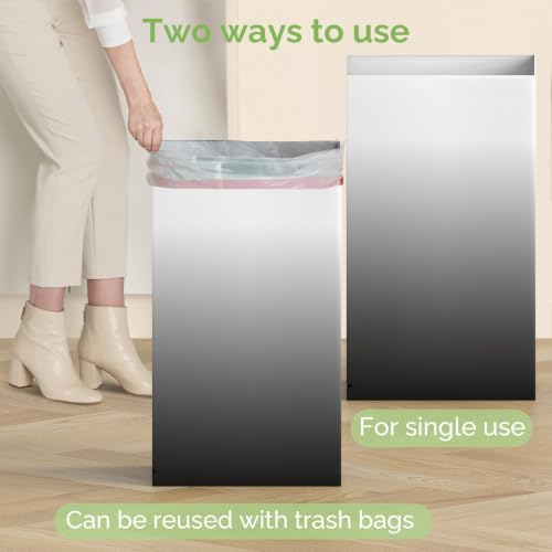 Magicheap 13 Gallon Disposable Trash Cans, 4 Pack, Black Gradient - Image 5