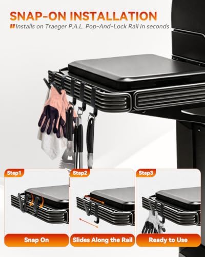 5-Pack Hooks & Clips for Traeger BAC643 P.A.L. Pop-and-Lock Grill Accessory - Image 3