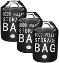 Wood Pellet Storage Containers Waterproof Charcoal Storage Bin-iiiBumwow Smoker Pellet Storage Bin w/Label Pocket & Buckle Seal & Dual Handles Pellet Containers for Grill Outdoor(22LB) (3-Pack) by iiibumwow