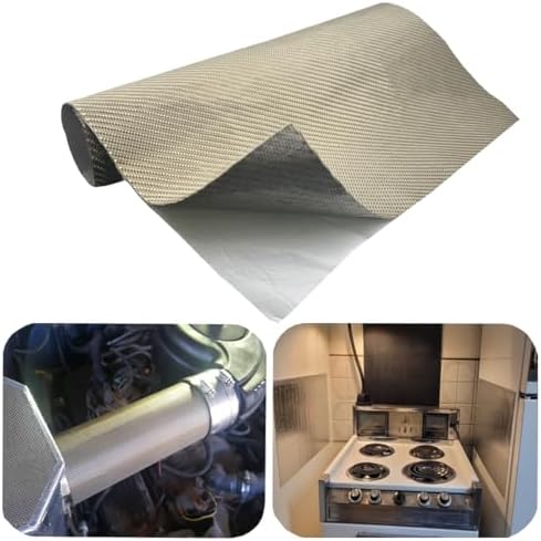 Titanium Adhesive Backed exhaust heat shield 24'' X 40'' for wall behind grill 2500 Degrees High Temp Protection Material Thermal Barrier Blanket Mat by AutopartsPerfectlife