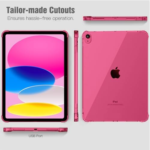 Clear Pink Case for iPad (A16) 11th/10th Gen 11/10.9 inch 2025/2022 - Image 6