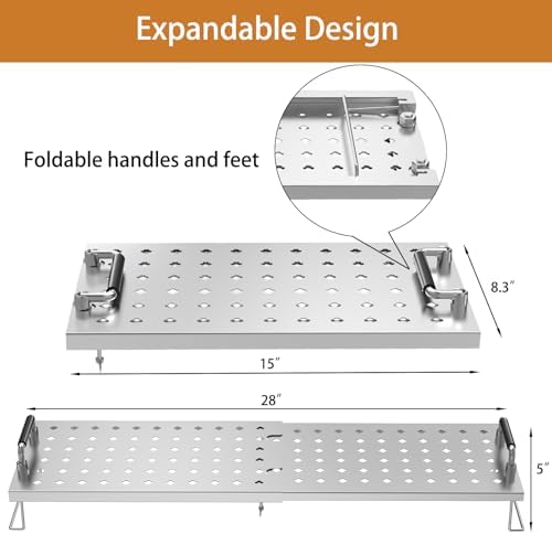 15"-28" Adjustable Griddle Warming Rack for Most Tabletop Flat-top Griddles - Image 2
