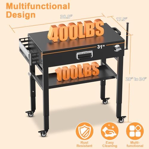 Quick-Fold Grill Cart for Ninja Woodfire & Blackstone - Image 3