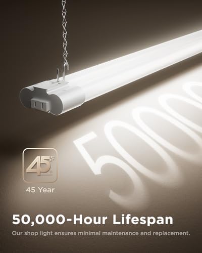 Sunco 10 Pack LED Shop Lights 4FT, Plug in Linkable, White, 40W=150W - Image 4