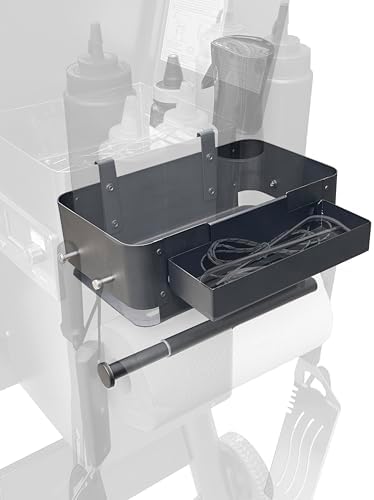 Pellet Grill Caddy Storage Bin with Paper Towel Holder for Traeger Pit Boss by Pumdut