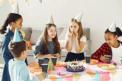 DecorRack 20 Party Cups 12 oz Disposable Plastic Cups for Birthday Party Bachelorette Camping Indoor Outdoor Events Beverage Drinking Cups (Black, 20) - Image 4