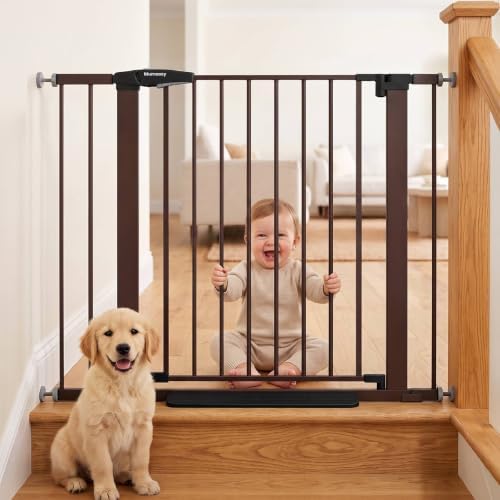 Mumeasy 29.7-40.6" Baby Gate for Stairs, Auto Close Dog Gate for Doorways by Mumeasy-FocusonBabyPetSafetyGate