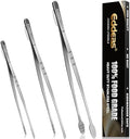kitchen tweezers for cooking tweezers stainless steel tongs 12"10"8" by Eddeas