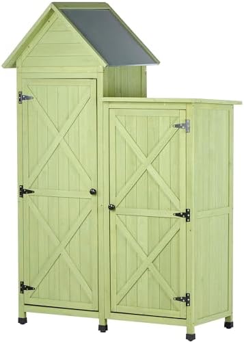 Wooden Outdoor Storage Cabinet Set - Image 6