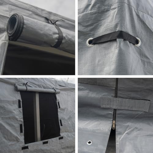 SOJAG Winter Accessories for Gazebos, 12 x 12 ft Gazebo Cover, Gray - Image 6