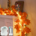 suddus 33 FT 100 LED Fall Garland with Lights Battery Operated Copper Wire by SUDDUS