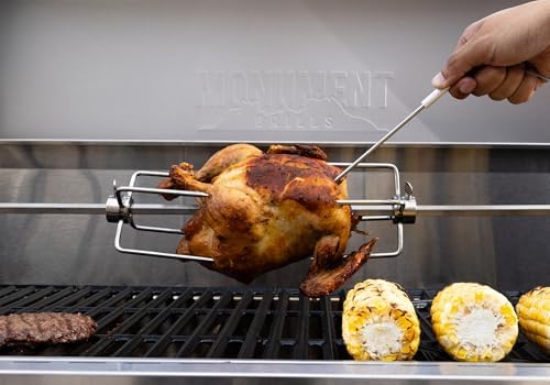 Monument Grills 4+1 Burner Natural Gas Grill with Hose, 50,000 BTU Stainless Steel Outdoor Patio Barbecue Grill with Rotisserie, Fast Heating, Knob Control, M415BZNG - Image 2