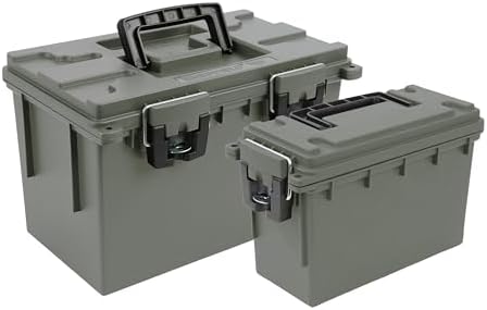 Sheffield 12713 Storage Bins With Lids, 2-Pack Stackable Storage Bins, Made in USA, Lockable and Water-Resistant Containers with Lids, Plastic Containers for Home, Classroom, and Dorm by Sheffield