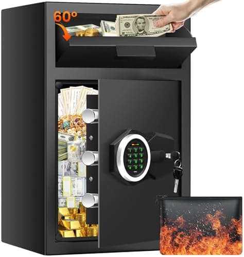 2.8 Cuft Drop Safe for Business, Cash Safe Box with Quick Place Drop Slot by Sanfnz