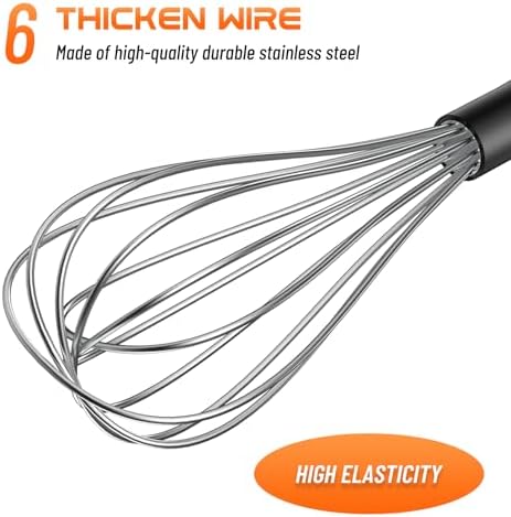 NileHome Whisk Set 8" 10" 12" Kitchen Whisk,3-Pack - Image 3