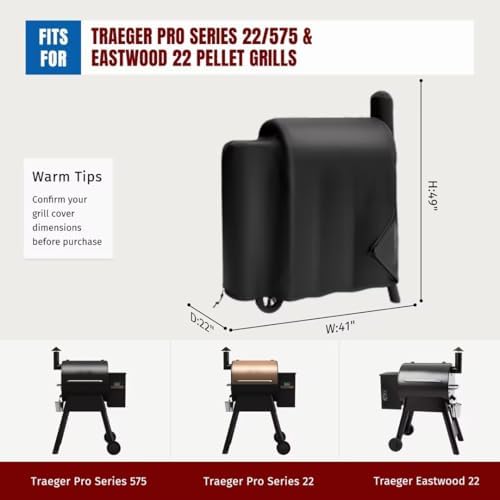 SHINESTAR 900D Grill Cover for Traeger Pro 575/22 Series - Image 2