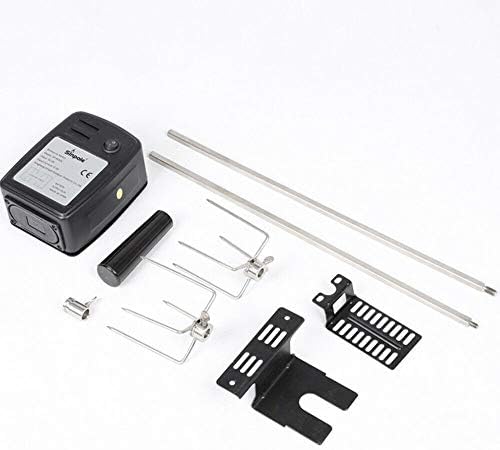 Stainless Steel Rotisserie kit,Rotisserie Grill with Motor,Spout Lever,Fork,Easy to Install for Carrying Picnic,Camping,BBQ and Even Campfire - Image 5