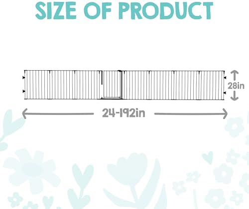 Regalo Safety 24"-192" Metal 2-in-1 Super Wide Baby Gate & Play Yard - Image 2