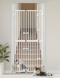 Extra Tall Cat Gate for Doorway: 74.8"-90.5" Tall Cat Gates for Pet 30.3"-38.2" Wide Pressure Mount No Wall Drilling for Indoor Stairs Doorway Room Door Dog Safety Barrier No Toddler by Sprouterie