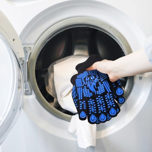 BBQ Gloves, 1472°F Heat Resistant with Silicone Grip Oven Mitts - Image 6