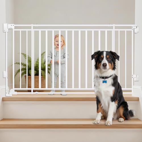 Baby Gate for Doorways&Top/Bottom of Stairs, 31-54"W Heavy Duty Dog Gate by SpecializinginBabySafetyProducts