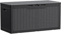 Devoko 100 Gallon Waterproof Deck Box, Resin Large Outdoor Storage Box by DEVOKO