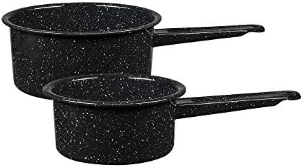 Granite Ware Saucepan Set, 1 Qt & 2 Qt - Speckled Black, Set of 2 by GraniteWare