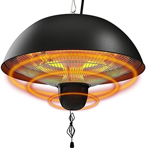 Hanging Patio Heater, Outdoor/Indoor Electric Infrared, Ceiling Heater with 3 Adjustable Modes 600W/900W/1500W. by Paraheeter