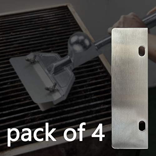 LRui Stainless Steel Grill Scraper 6" Replacement Blade Pack of 4 Heavy Duty Outdoor BBQ Grill Cleaning Tools & Accessories - Image 5