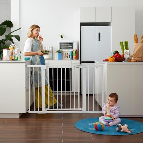 Mumeasy 29.7-51" Extra Wide Baby & Dog Safety Gate for Stairs & Doorways - Image 6